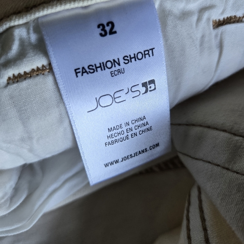 Joe’s Jeans High Rise Vintage Easy Shorts Plus Size 32 Cream Denim NWT 90s Retro - Picture 4 of 10